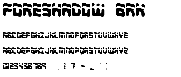 Foreshadow BRK font